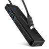 AXAGON HUE-C2C, 4× USB 5Gbps TRAVEL hub, 2× USB-A + 2× USB-C, USB-C napájení, kabel USB-C 19cm