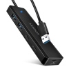 AXAGON HUE-C2A, 4× USB 5Gbps TRAVEL hub, 2× USB-A + 2× USB-C, USB-C napájení, kabel USB-A 19cm