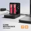 AXAGON ADSA-M2C22, USB-C 20Gbps dokovací stanice pro 2× M.2 NVMe/SATA SSD s funkcí klonování