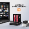AXAGON ADSA-M2C22, USB-C 20Gbps dokovací stanice pro 2× M.2 NVMe/SATA SSD s funkcí klonování