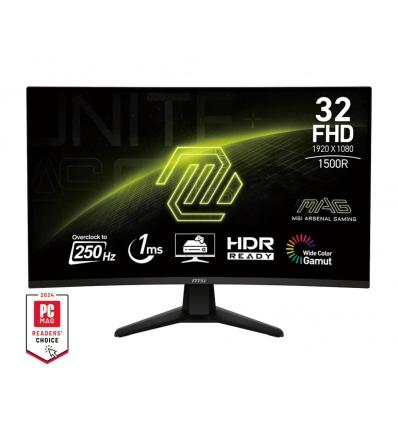 MSI MAG/32C6X/31,5"/VA/FHD/250Hz/1ms/Černá/3R