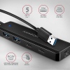 AXAGON HUE-C2A, 4× USB 5Gbps TRAVEL hub, 2× USB-A + 2× USB-C, USB-C napájení, kabel USB-A 19cm