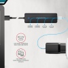 AXAGON HUE-C2A, 4× USB 5Gbps TRAVEL hub, 2× USB-A + 2× USB-C, USB-C napájení, kabel USB-A 19cm