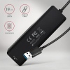 AXAGON HUE-C2A, 4× USB 5Gbps TRAVEL hub, 2× USB-A + 2× USB-C, USB-C napájení, kabel USB-A 19cm