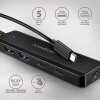 AXAGON HUE-C2C, 4× USB 5Gbps TRAVEL hub, 2× USB-A + 2× USB-C, USB-C napájení, kabel USB-C 19cm