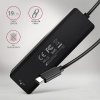 AXAGON HUE-C2C, 4× USB 5Gbps TRAVEL hub, 2× USB-A + 2× USB-C, USB-C napájení, kabel USB-C 19cm