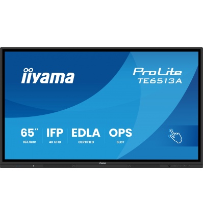 65" iiyama TE6513A-B2AG:IPS,4K,40P,EDLA