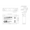 Baterie CSB HR1234WF2 12V, 9Ah/34W, F2