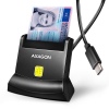 AXAGON CRE-SM4NC, USB-C čtečka kontaktních karet Smart Card (eObčanka), stojánková, kabel 1,2 m