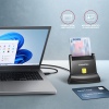 AXAGON CRE-SM4NC, USB-C čtečka kontaktních karet Smart Card (eObčanka), stojánková, kabel 1,2 m