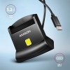 AXAGON CRE-SM4NC, USB-C čtečka kontaktních karet Smart Card (eObčanka), stojánková, kabel 1,2 m