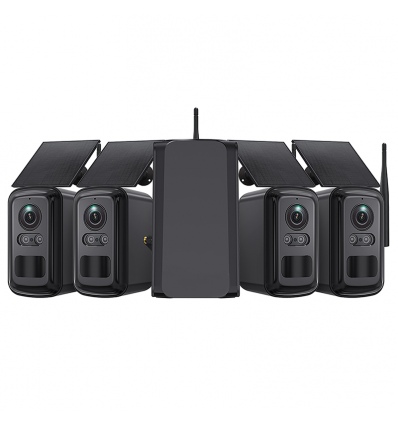 Set solárních kamer Viking HUB S04/8000 mAh/ mobilní aplikace/ outdoor