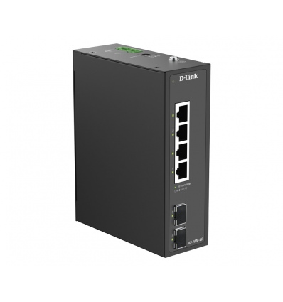 D-Link DIS-100G-06 6-Port Gigabit Industrial Unmanaged Switch with 2 x SFP Ports