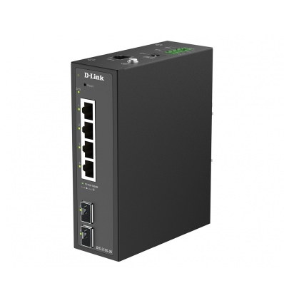 D-Link DIS-210G-06 6-Port Gigabit Industrial Smart Managed Switch with 2 x SFP Ports