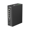 D-Link DIS-210G-06P 6-Port Gigabit Industrial PoE+ Smart Managed Switch with 2 x SFP Ports