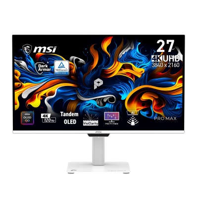 MSI Pro/MAX 271UPXW12G/26,5"/QD-OLED/4K UHD/120Hz/0,03ms/Bílá/3R