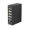 D-Link DIS-100G-10P 10-Port Gigabit Industrial PoE+ Unmanaged Switch with 2 x 2.5G SFP+ Ports