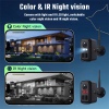 Set solárních kamer Viking HUB S04/8000 mAh/ mobilní aplikace/ outdoor