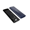 Externí box pro SSD Natec RHINO M.2 NVME LITE USB-C 3.2 GEN 2, hliníkové tělo, STEEL NAVY