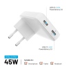 GaN nabíječka FIXED Slim, 45W, PD2.0, 2xUSB -C