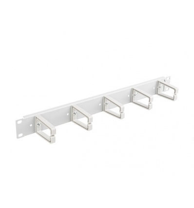 19" PANEL PRO SPRÁVU KABELŮ S 5 PLASTOVÝMI DRŽÁKY 1U TYP B ŠEDÝ LANBERG