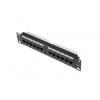 PATCH PANEL 12PORT 1U 10?? CAT.5E UTP ČERNÝ LANBER