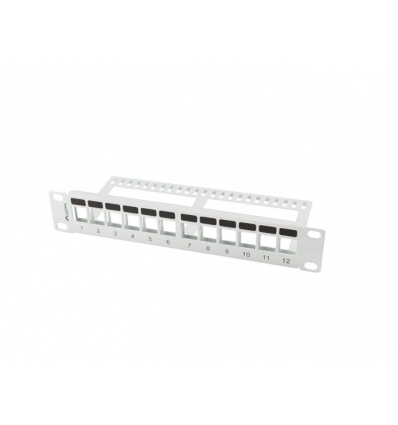 PATCH PANEL 12 PORTŮ 1U S ORGANIZÉREM PRO KEYSTONE