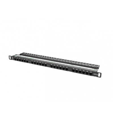 PATCH PANEL 24 PORTŮ 0,5U 19?? CAT.5E UTP ČERNÝ LA