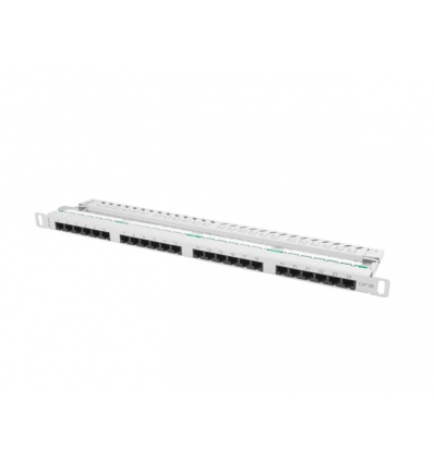 PATCH PANEL 24 PORTŮ 0,5U 19?? CAT.5E UTP ŠEDÝ LAN