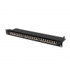 PATCH PANEL 24 PORTŮ 1U 19" CAT.7 FTP STÍNĚNÝ ČER