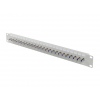 PATCH PANEL 24 PORTŮ 1U S KONEKTOREM TYPU F ŠEDÝ L