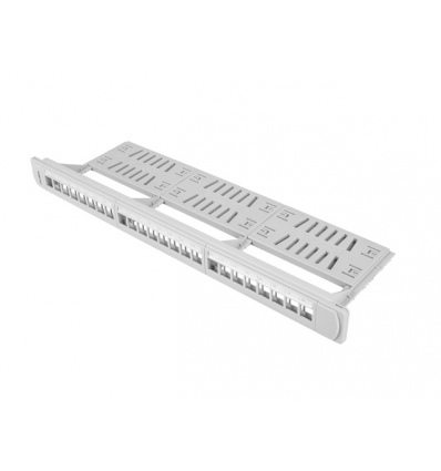 24PORTOVÝ PATCH PANEL 1U S ORGANIZÉREM PRO KEYSTON