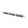 PATCH PANEL 48 PORTŮ 1U 19" CAT.6 UTP ŠEDÝ LANBER
