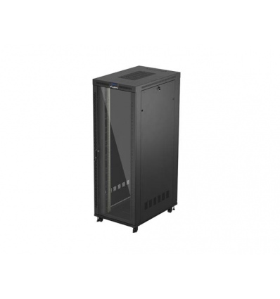 19" VOLNĚ STOJÍCÍ RACKOVÁ SKŘÍŇ 47U 800X1200 ČERNÉ SKLENĚNÉ DVEŘE LCD LANBERG (FLAT PACK) V2
