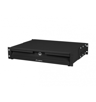 ZÁSUVKA PRO 19" SKŘÍNĚ 2U 360MM ČERNÁ LANBERG (2U