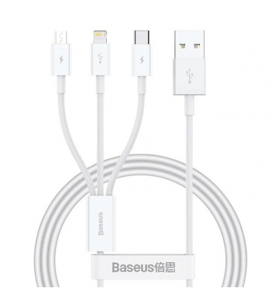 Baseus Superior Series Fast Charging Datový Kabel USB-A - USB-C/microUSB/Lightning 3.5A 0.5m Stellar