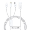 Baseus Superior Series Fast Charging Datový Kabel USB-A - USB-C/microUSB/Lightning 3.5A 0.5m Stellar