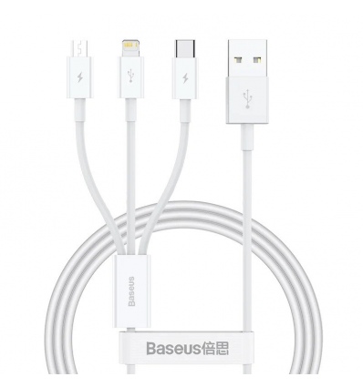 Baseus Superior Series Fast Charging Datový Kabel USB-A - USB-C/microUSB/Lightning 3.5A 1m Stellar W