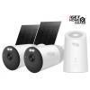 iGET HGWNK108402S - kamerový bateriový 2K Wi-Fi set, 10CH NVR + 2x kamera se solár. panelem, 9000mAh