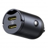 Baseus Tiny Star Mini Nabíječka do Auta USB-C/USB-C 30W Cosmic Black