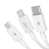 Baseus Superior Series Fast Charging Datový Kabel USB-A - USB-C/microUSB/Lightning 3.5A 1m Stellar W