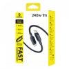 Baseus PicoGo Fast Charging Datový Kabel USB-C - USB-C 240W 1m Cosmic Black