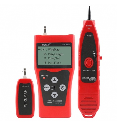 W-Star Tester kabelů RJ45 WSNF308S UTP RJ11, BNC, USB detektor kabelů, diagnostika, LCD