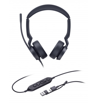 Yealink UH44 Dual Teams USB-C/A, drátová náhlavní