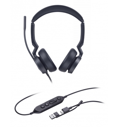 Yealink UH46 Dual UC USB-C/A, náhlavní souprava