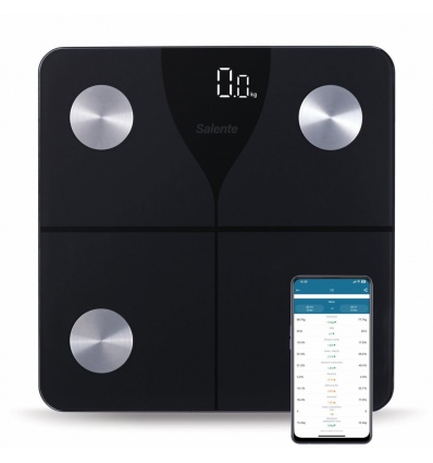 Salente SlimFit, chytrá osobní diagnostická fitness váha, Bluetooth, černá