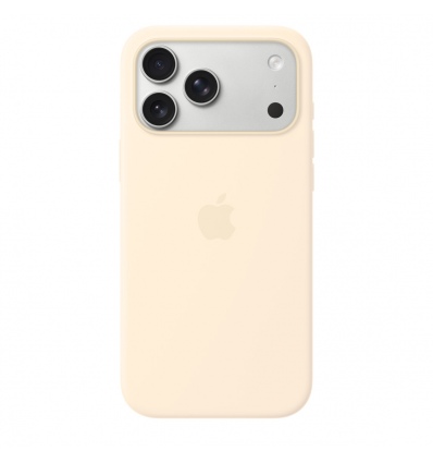 iPhone 17 Pro Max Silicone Case with MS – Vanilla