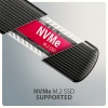 AXAGON EEM2-SC, USB-C 10Gbps externí box pro M.2 NVMe SSD, bezšroubový, žebrovaný hliník
