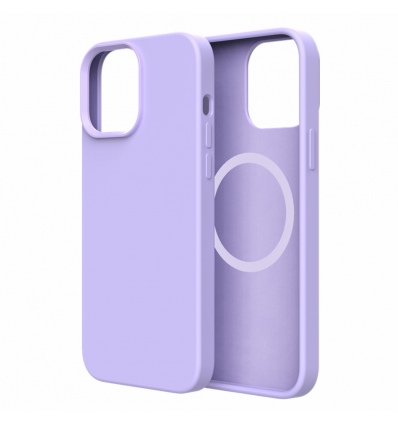 ER POWER Silikonový kryt CARNEVAL SNAP pro iPhone 14 s MagSafe - světle fialová