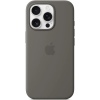 iPhone&nbsp;16 Pro Silicone Case with MS - Stone Gray